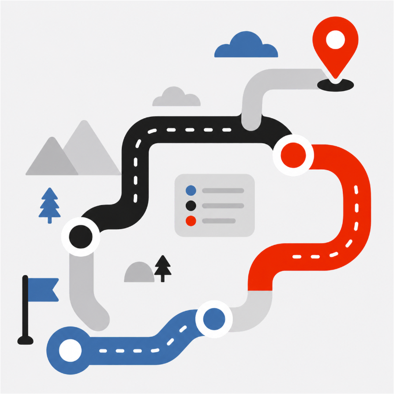 Illustration representing a professional design career path