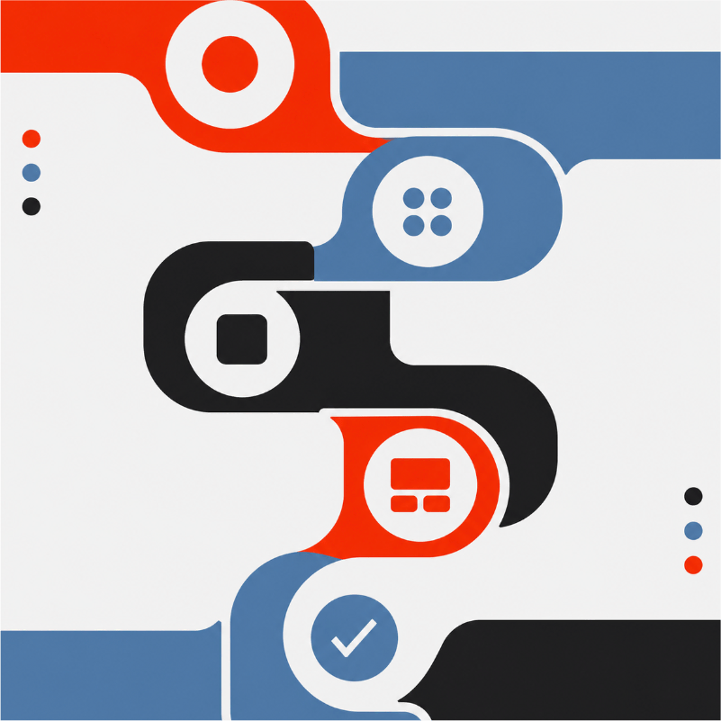 Illustration representing a website design and development workflow process